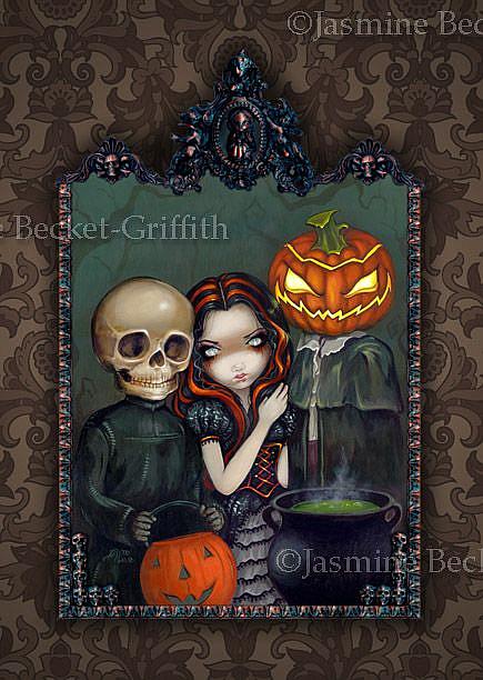 Art: Out Trick-or-Treating by Artist Jasmine Ann Becket-Griffith