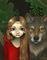 Art: Little Red Riding Hood and the Wolf by Artist Jasmine Ann Becket-Griffith