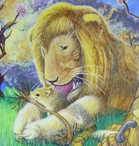 Detail Image for art The lion and The Mouse-Aesop's Fable