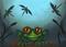 Art: Frog On A Log by Artist Elaina Wagner
