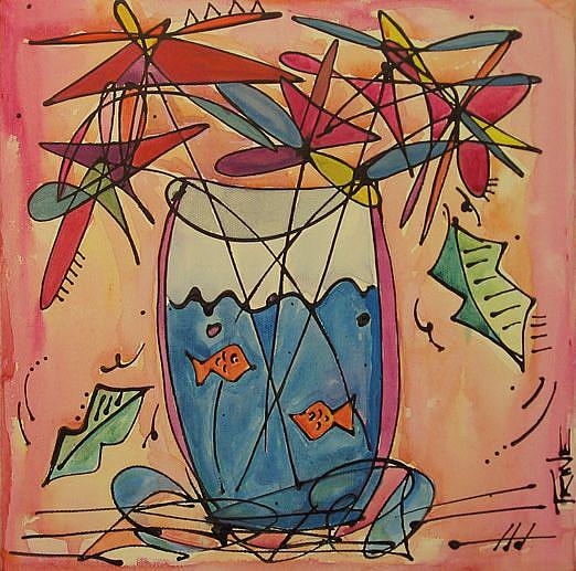 Art: Fishy Flowers   SOLD by Artist Trine Stasica