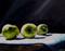 Art: Tablescape with Three Apples by Artist Aimee L. Dingman
