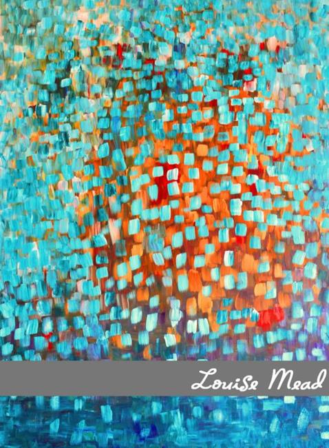 Art: Come Inside Abstract Acrylic Painting on Canvas by Artist Louise Mead