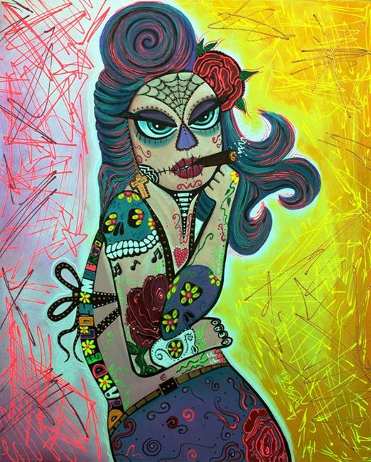 Art: Maria De Los Muertos 2 by Artist Laura Barbosa