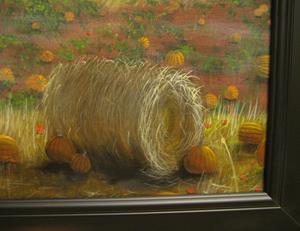 Detail Image for art Halloween Harvest pumpkins Landscape Hay Autumn Fall Barn Country October 1