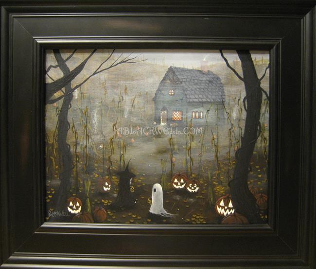 Art: Halloween in the Cornfields by Artist J A Blackwell