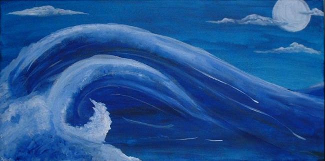 Art: Wave at Night by Artist Kathleen A. Roberson