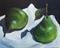 Art: Green Pears on Linen III by Artist Torrie Smiley