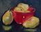 Art: Pears with Red Bowl by Artist Torrie Smiley
