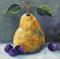 Art: Gold Pear with Grapes II by Artist Torrie Smiley