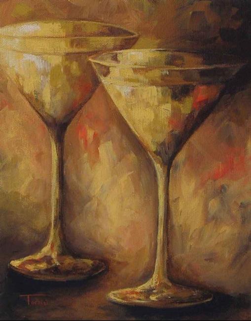 Art: Two Golden Martinis by Artist Torrie Smiley