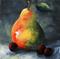 Art: Fresh Pear with Grapes by Artist Torrie Smiley