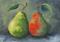 Art: The Green and Red Pear by Artist Torrie Smiley