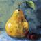 Art: Gold Pear with Grapes III by Artist Torrie Smiley