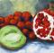 Art: Pomegranate and Kiwi by Artist Torrie Smiley