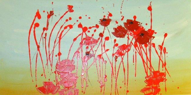 Art: Dancing Poppies by Artist Aisyah Ang