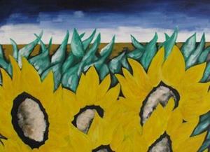 Detail Image for art Stormy Sunflowers