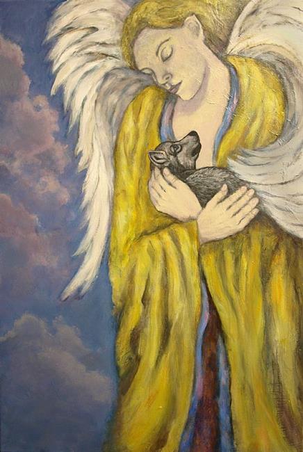 Art: Wolf Angel by Artist Virginia Ann Zuelsdorf