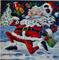 Art: Frenzied Christmas Santa's Deliveries by Artist Pamela K Wilhelm