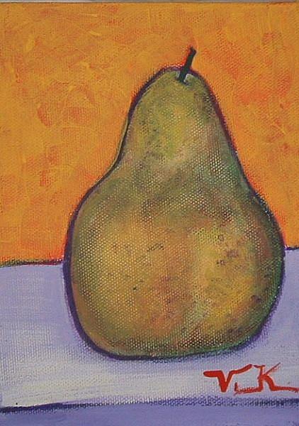 Art: A Single Pear by Artist Virginia Kilpatrick