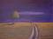 Art: Purple Sky With Tree by Artist Virginia Kilpatrick