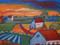 Art: Red Roof  Farm by Artist Virginia Kilpatrick