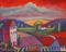 Art: Yellow Hill With Houses by Artist Virginia Kilpatrick