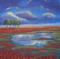 Art: Trees and Poppies by Artist Virginia Kilpatrick