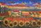 Art: Fauve Sunflower Landscape by Artist Virginia Kilpatrick