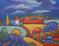 Art: Yellow Field Landscape by Artist Virginia Kilpatrick