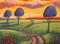 Art: Three Purple Trees by Artist Virginia Kilpatrick