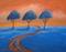 Art: Three Blue Trees by Artist Virginia Kilpatrick