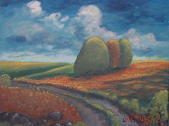 Art: Trees With Path by Artist Virginia Kilpatrick