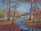 Art: Fall Trees With Stream by Artist Virginia Kilpatrick