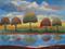Art: Five Trees Landscape by Artist Virginia Kilpatrick