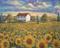 Art: Tuscan Sunflowers Landscape by Artist Virginia Kilpatrick