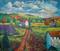 Art: Lavender and Poppies in Tuscany by Artist Virginia Kilpatrick