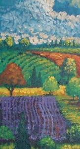 Detail Image for art Lavender and Poppies in Tuscany