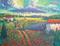Art: Tuscan Poppies With Purple Clouds by Artist Virginia Kilpatrick