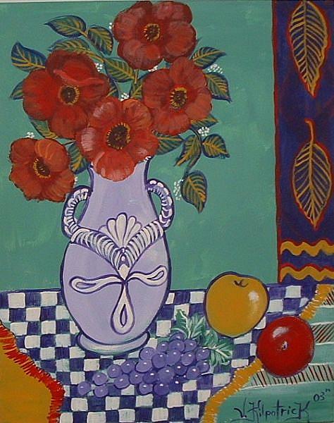 Art: Vase Of Poppies by Artist Virginia Kilpatrick