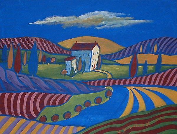 Art: Ferme De Rolling Hills by Artist Virginia Kilpatrick