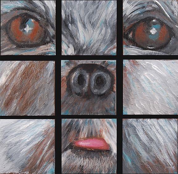 Art: Dog x 9 by Artist Sandra Bordelon Butler