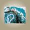 Art: Turquoise Geode (sold) by Artist Amber Elizabeth Lamoreaux