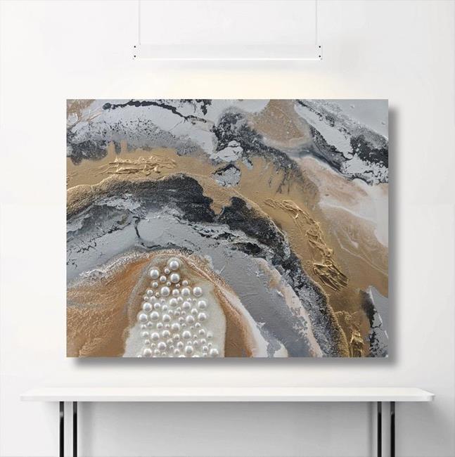 Art: Precious Geode (sold) by Artist Amber Elizabeth Lamoreaux