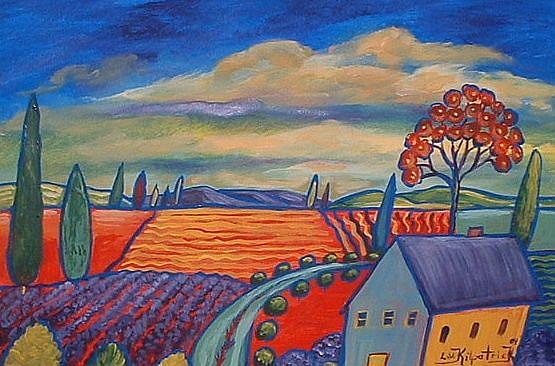 Art: Field House Road by Artist Virginia Kilpatrick