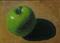 Art: Apple on a Table (Sold) by Artist Kimberly Vanlandingham