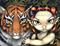 Art: Taming a Tiger by Artist Jasmine Ann Becket-Griffith