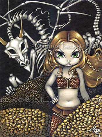 Art: Treasure of the Bone Dragon by Artist Jasmine Ann Becket-Griffith
