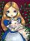 Art: Alice in Wonderland:  Alice & the Pig by Artist Jasmine Ann Becket-Griffith