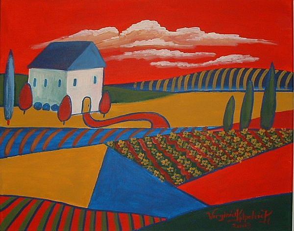 Art: Ciel Rouge by Artist Virginia Kilpatrick